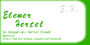 elemer hertel business card